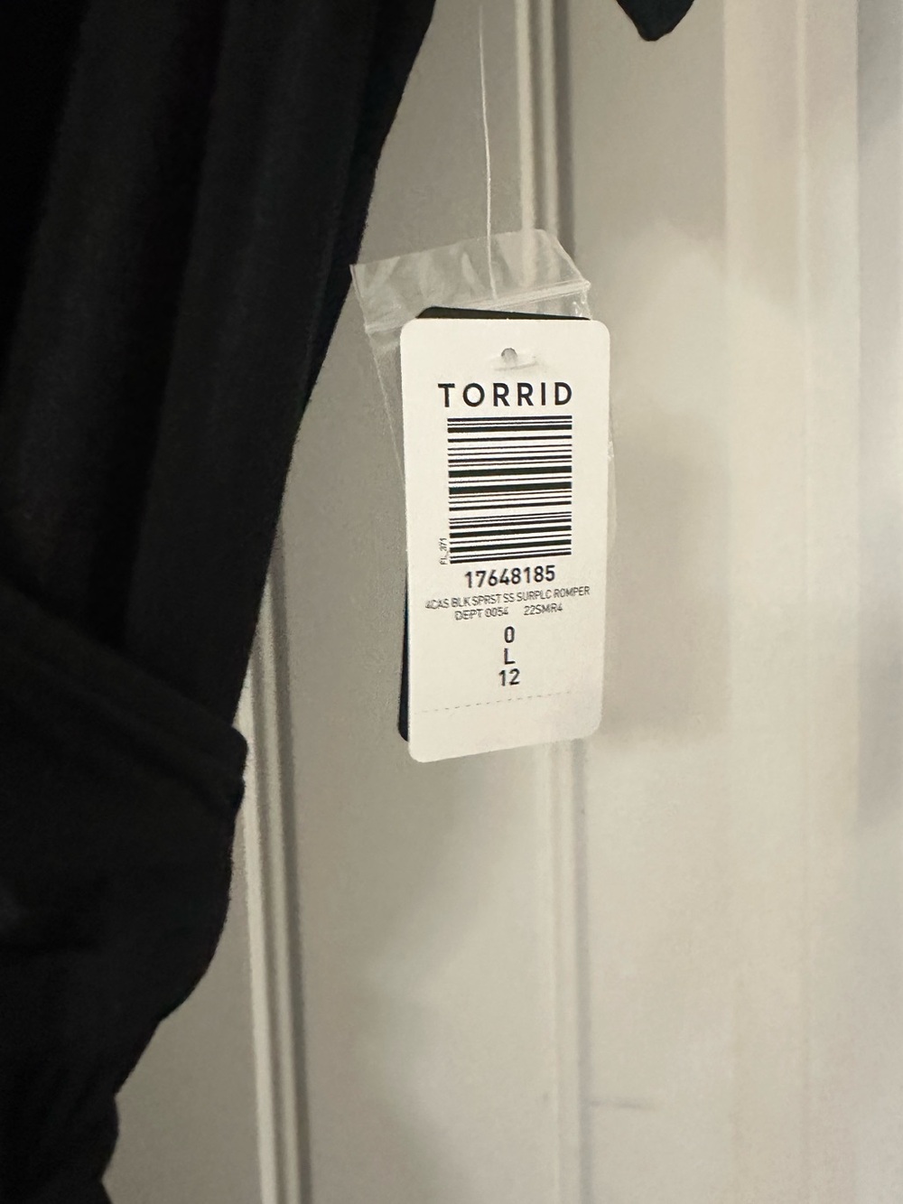 New Torrid Romper Size 0 Solid Black L - Picture 6 of 6